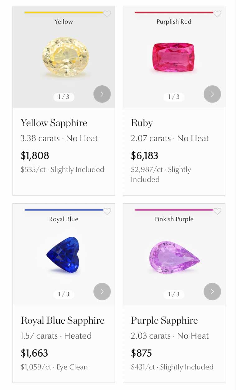 JOALYS gemstone collection - Sapphires, emeralds, rubies