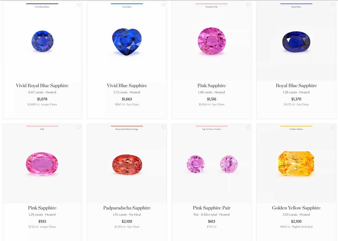 JOALYS gemstone collection - Sapphires, emeralds, rubies