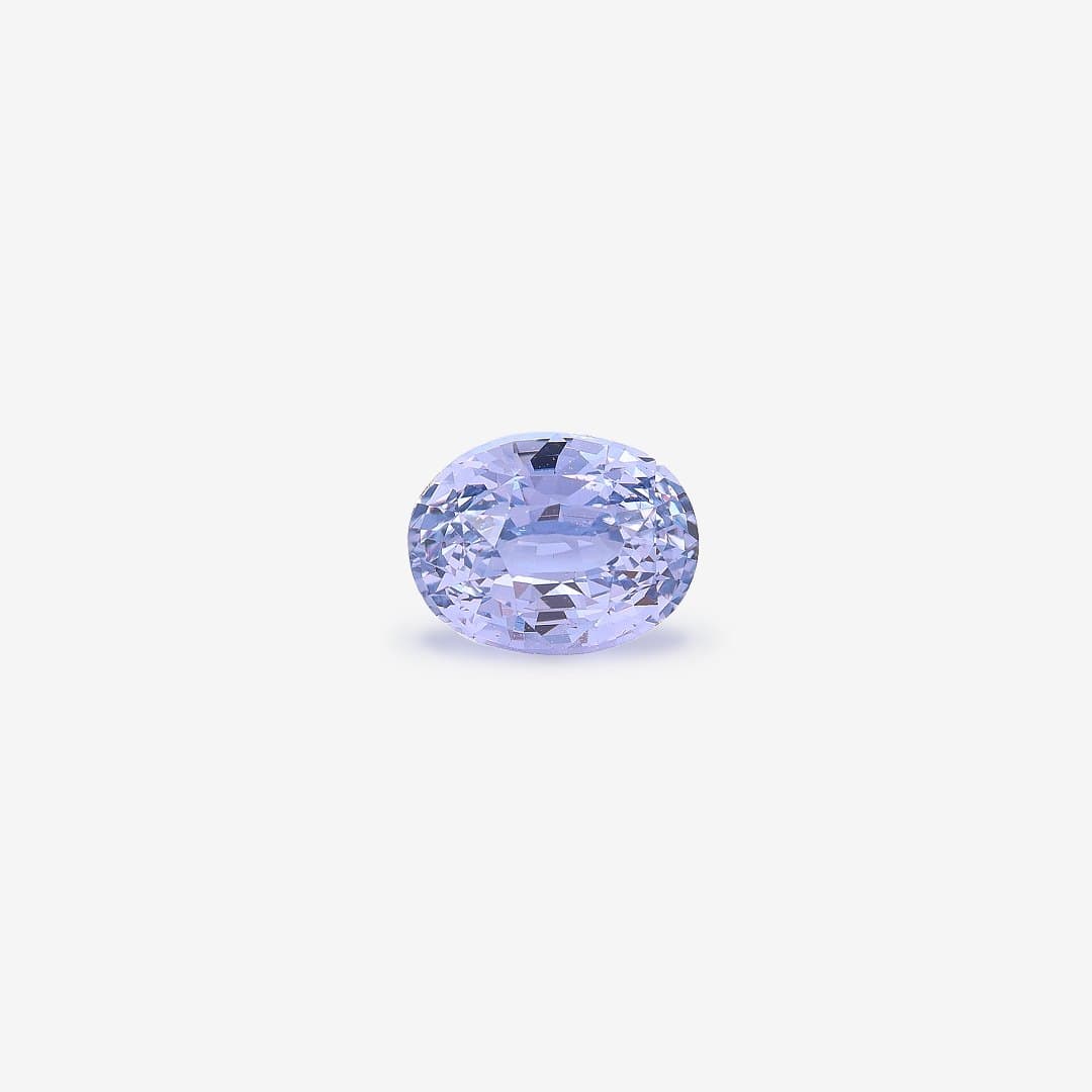 Oval-cut violet sapphire