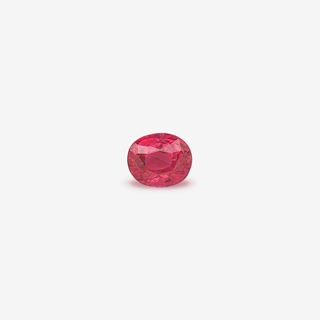 Oval-cut ruby