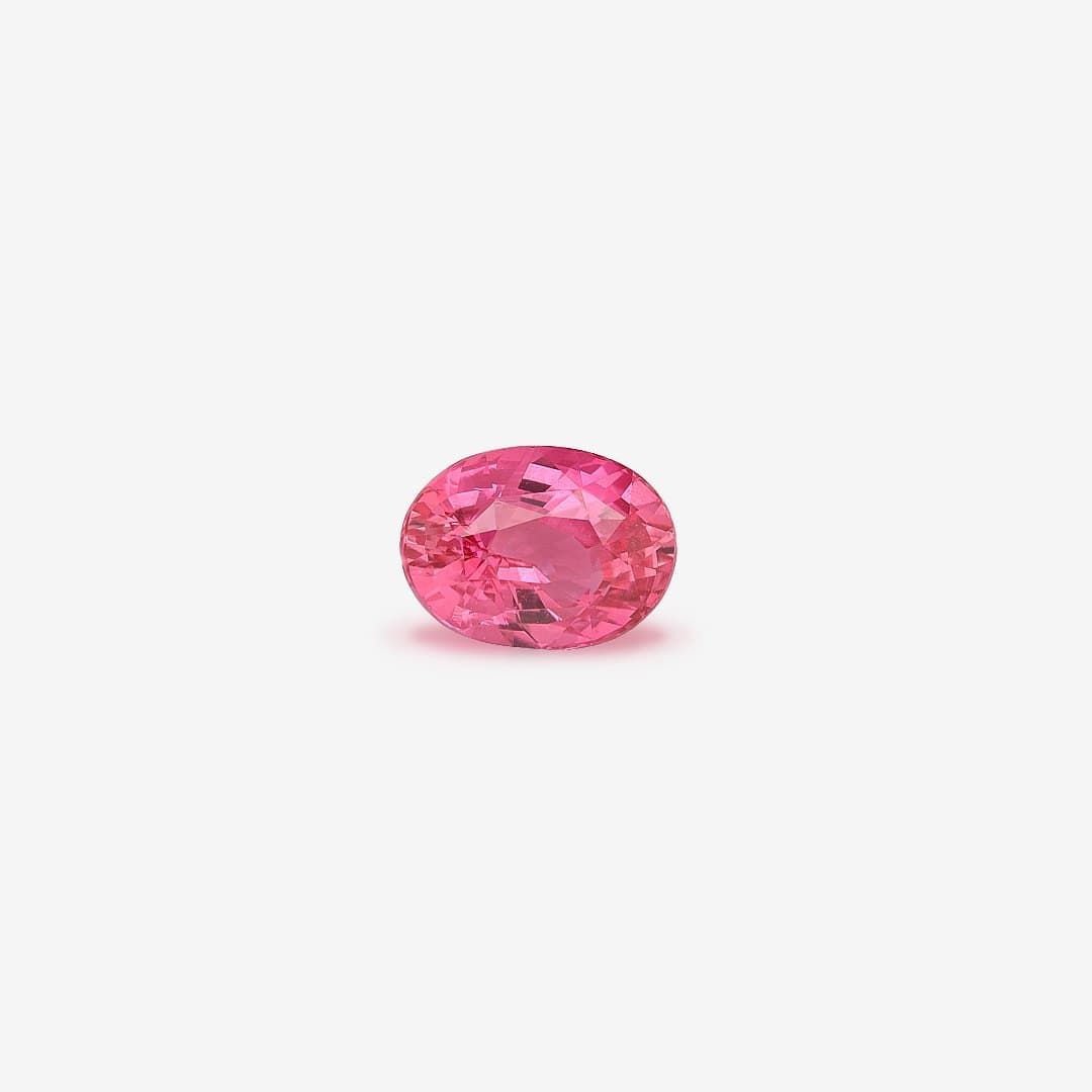 Oval-cut padparadscha sapphire