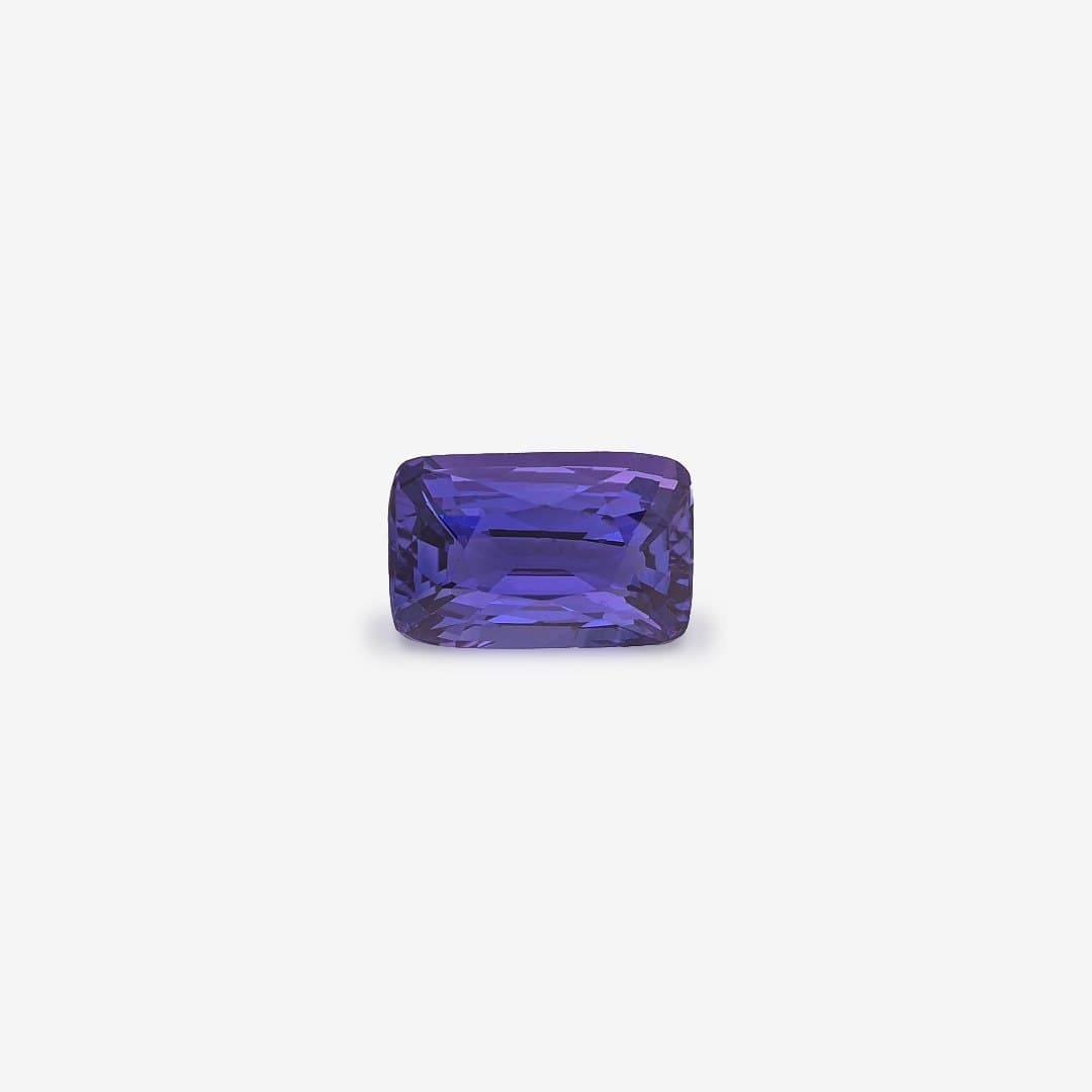 Cushion-cut purple sapphire