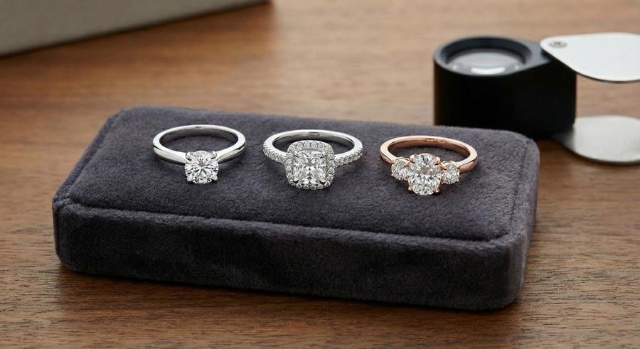 Стили помолвочных колец с апрельским камнем рождения