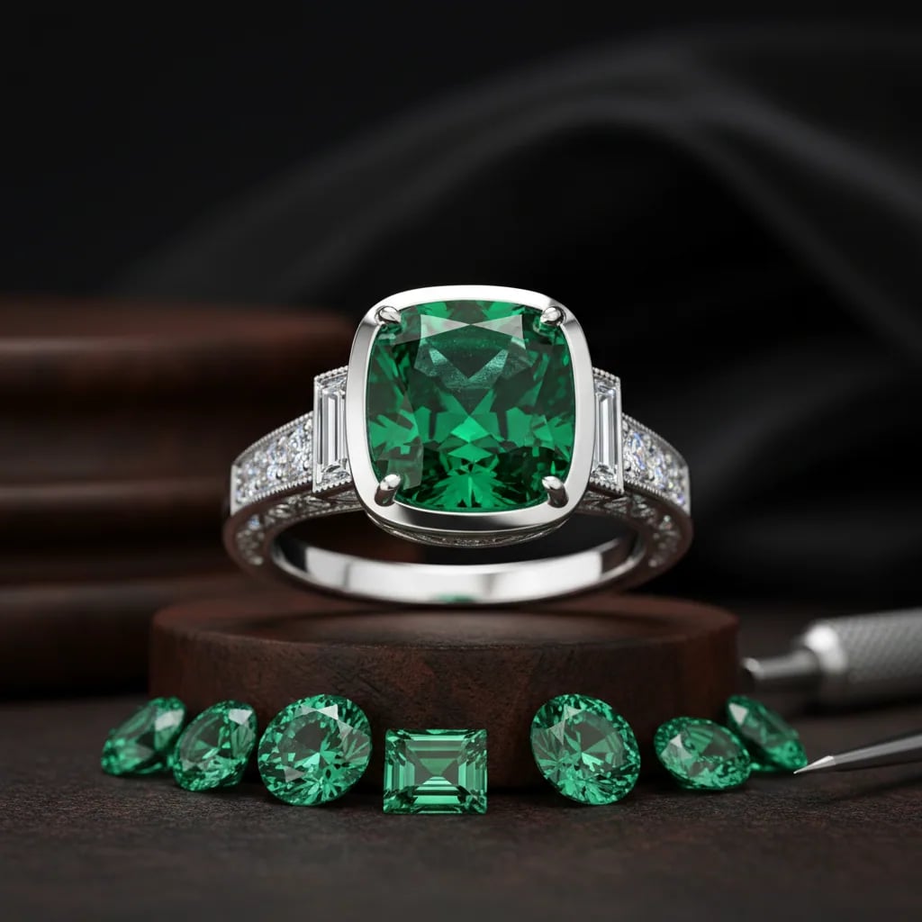 What setting protects an emerald engagement ring best? — engagement ring with emerald stone