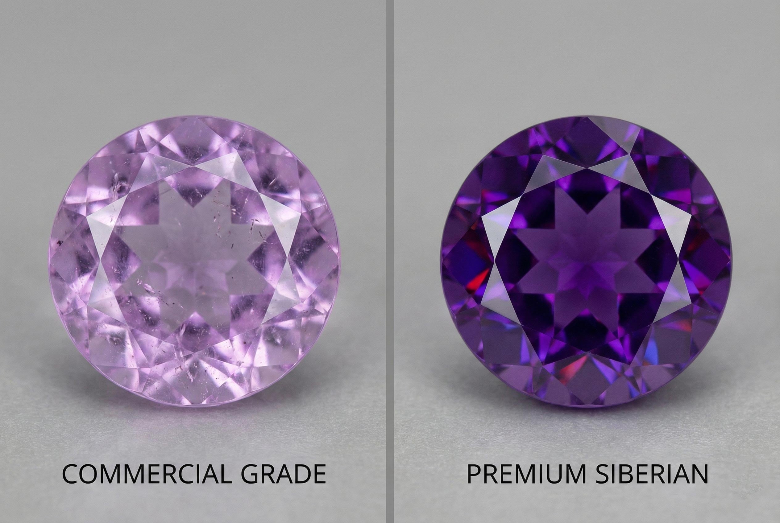 مقارنة الجمشت التجاري مقابل الممتاز