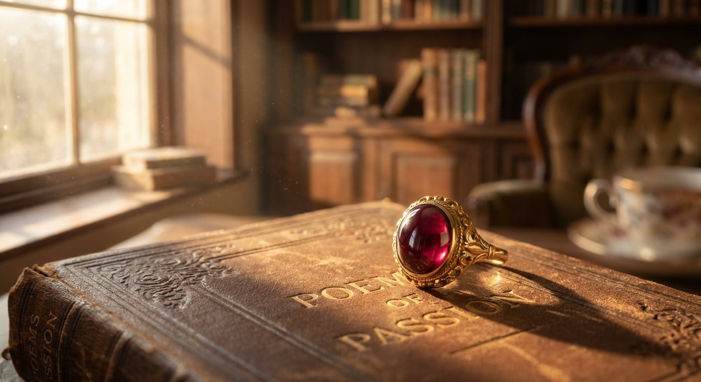 复古风格石榴石戒指