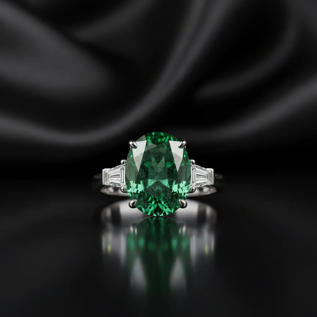 green gemstone ring — Joalys Paris