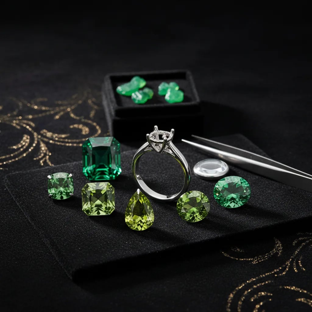 Design Your Own Green Gemstone Ring — green gemstone ring