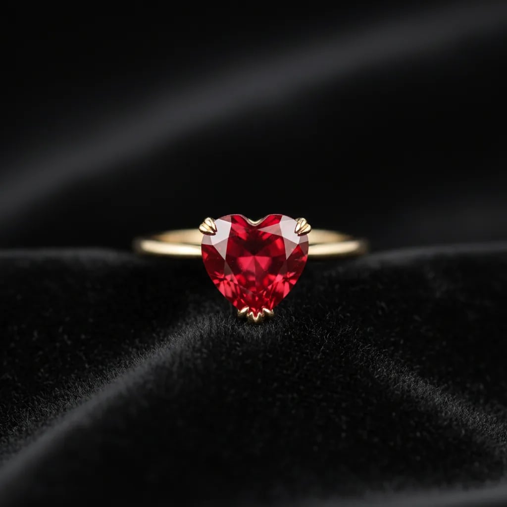 heart ruby ring