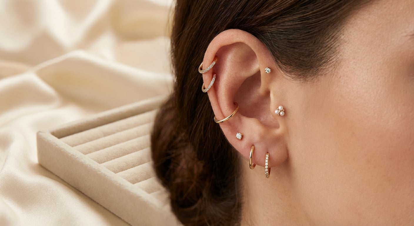 helix ear piercings jewelry - Curating Your Ear: Styling Your Helix Piercing (approx. 200 words)
