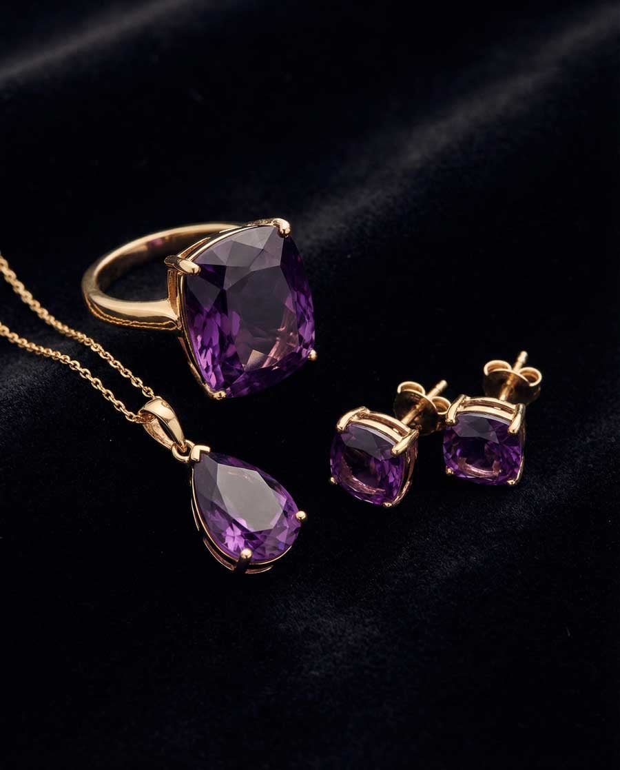 украшения с аметистом