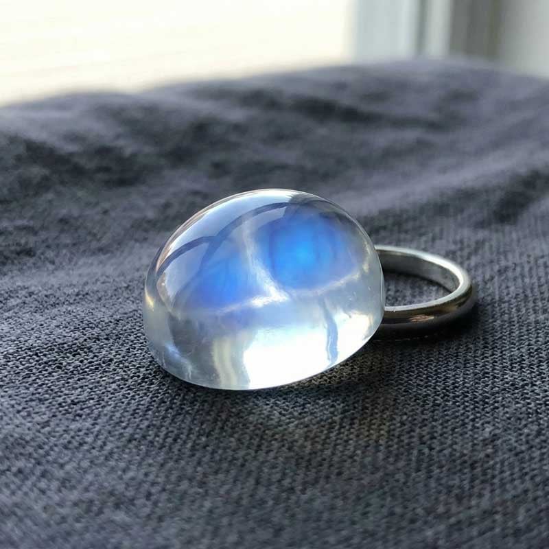 a moonstone on a table