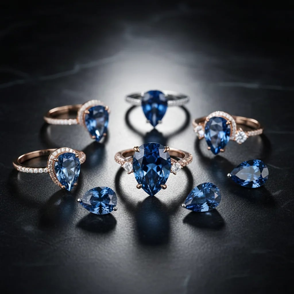 Ceylon Sapphire: The Pear Alternative the Trade Quietly Loves — pear engagement ring gold