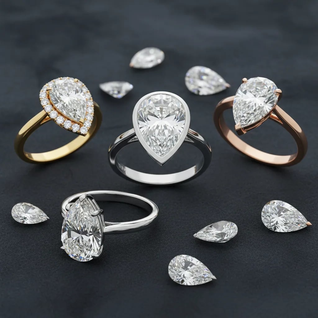 Which Setting Protects and Flatters a Pear Best? — pear engagement ring gold