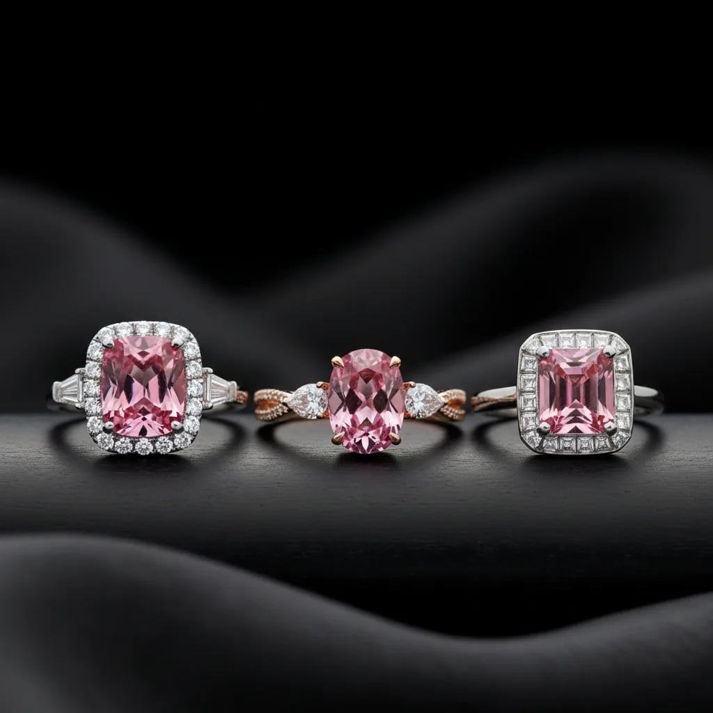 Browse our pink sapphire rings — pink sapphire ring with diamonds