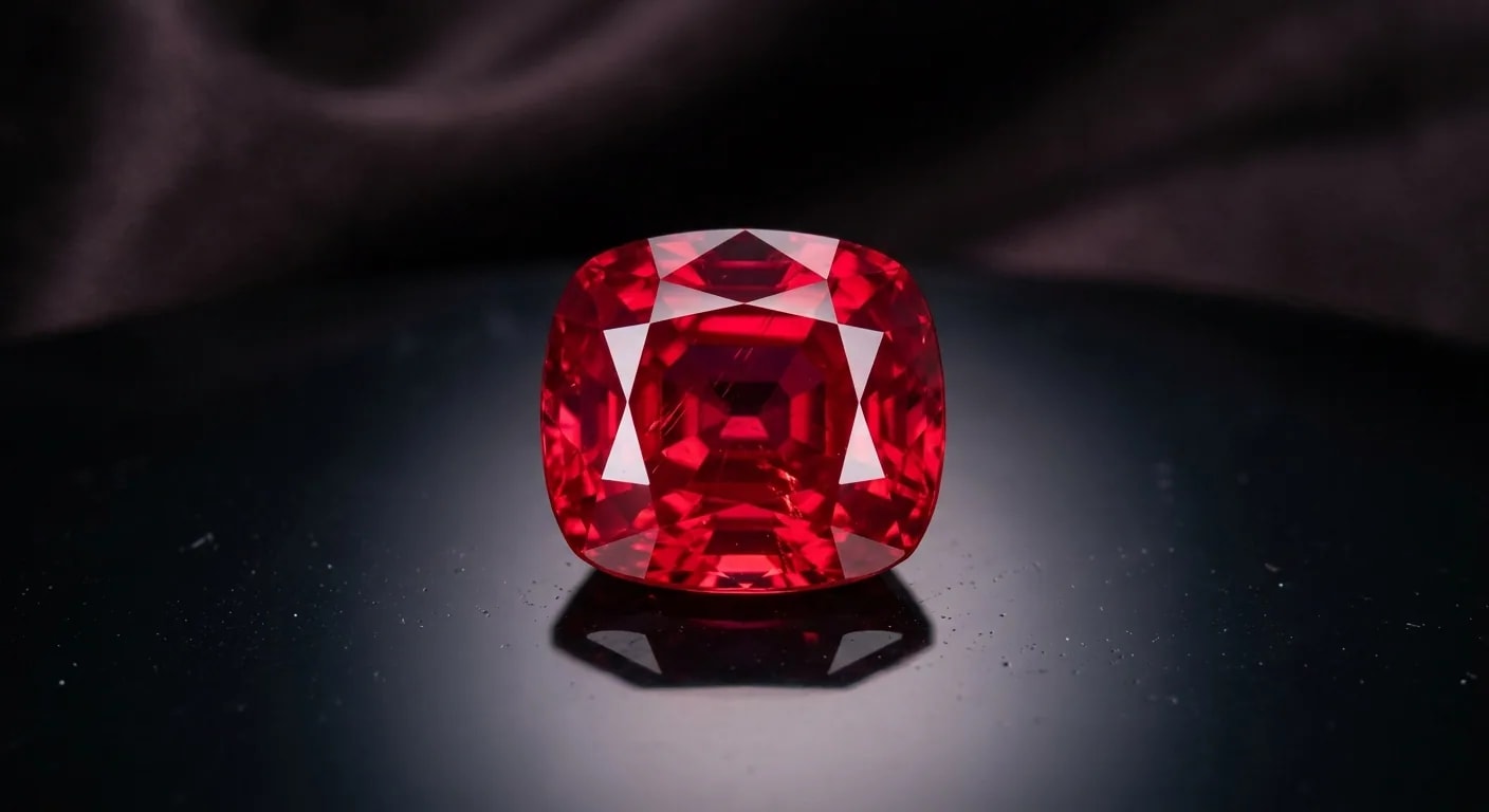 Loose ruby gemstones of varying quality, from vivid Pigeon Blood Burmese rubies to commercial-grade heated stones, JOALYS gemstone collection