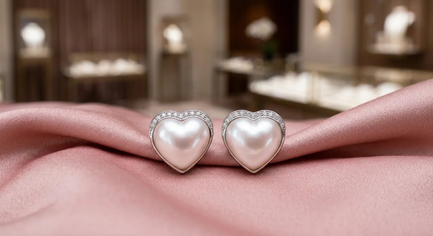 shop heart shaped pearl earrings