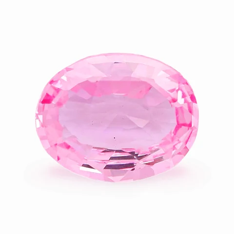 Loose sapphire, oval cut, 1.13 ct, on a white ground