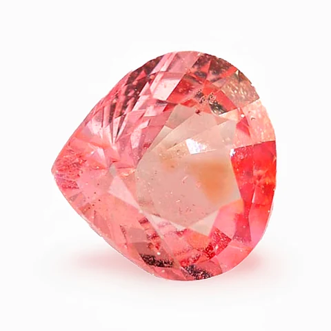 Loose sapphire, pear cut, 1.06 ct, on a white ground