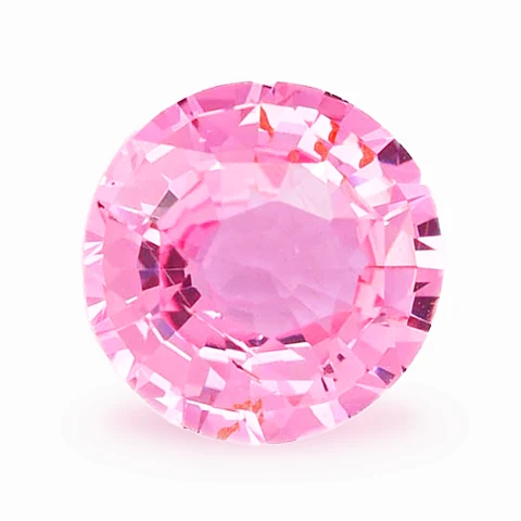 Loose sapphire, round cut, 1.11 ct, on a white ground