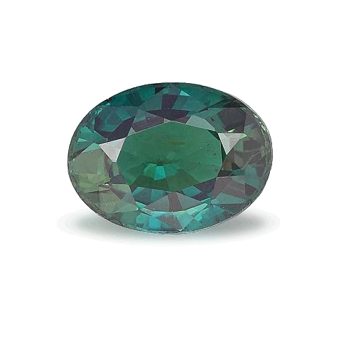 Loose sapphire, oval cut, 1.28 ct, on a white ground