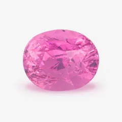 Spinelle rose ovale non serti, vu de dessus