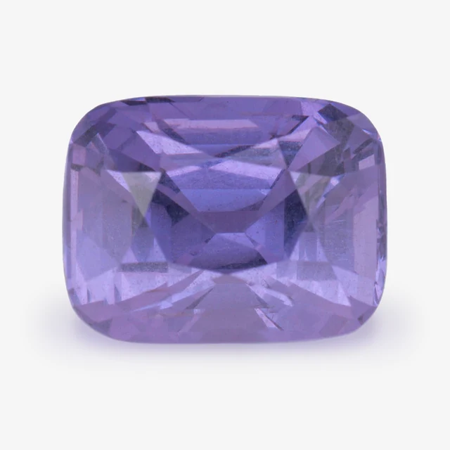Loose spinel listed as purple, 4.10 ct, cushion cut