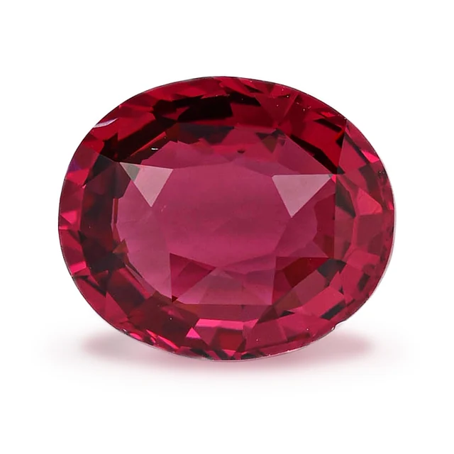 Loose spinel listed as purplish pink, 2.64 ct, oval cut